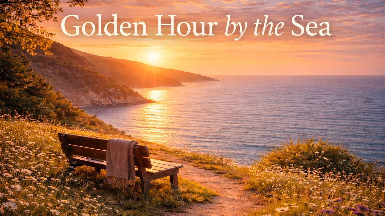 Golden Hour by the Sea 🌊 Calm Evening Ambience