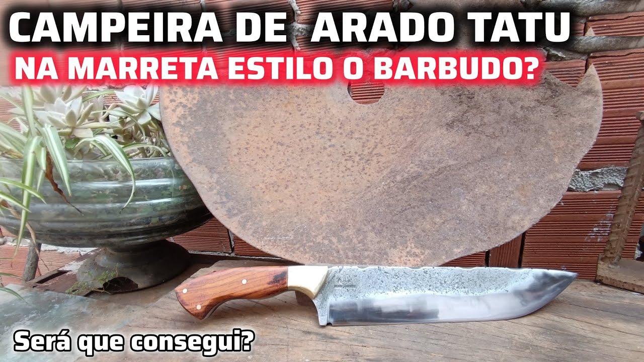 CAMPEIRA BRUTA DE DISCO DE ARADO. DESENTORTANDO NA MARRETA.