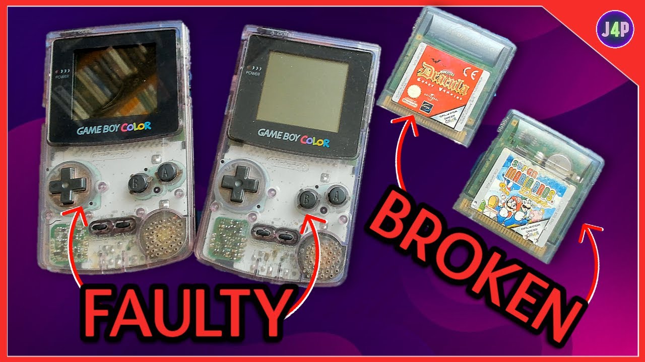 Fixing Broken Gameboys Colors and Gameboy Color Games. Faulty Gameboy Handheld & Game Fix.
