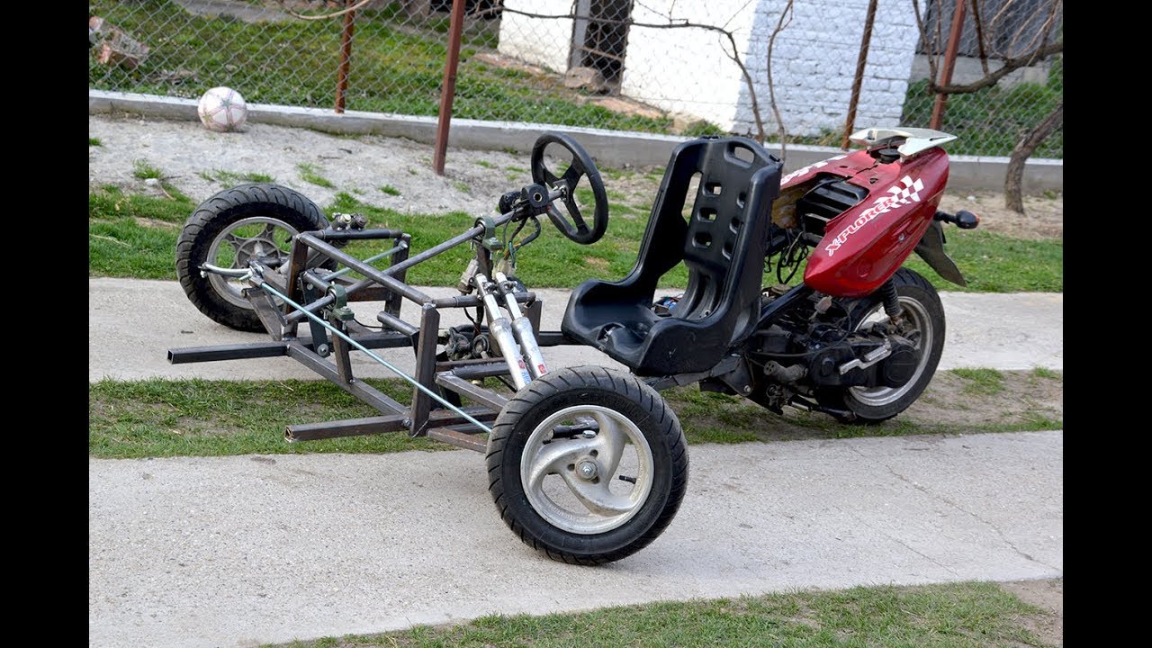 Homemade 3 WHEEL SCOOTER Baotian 50cc ?!  PART 1