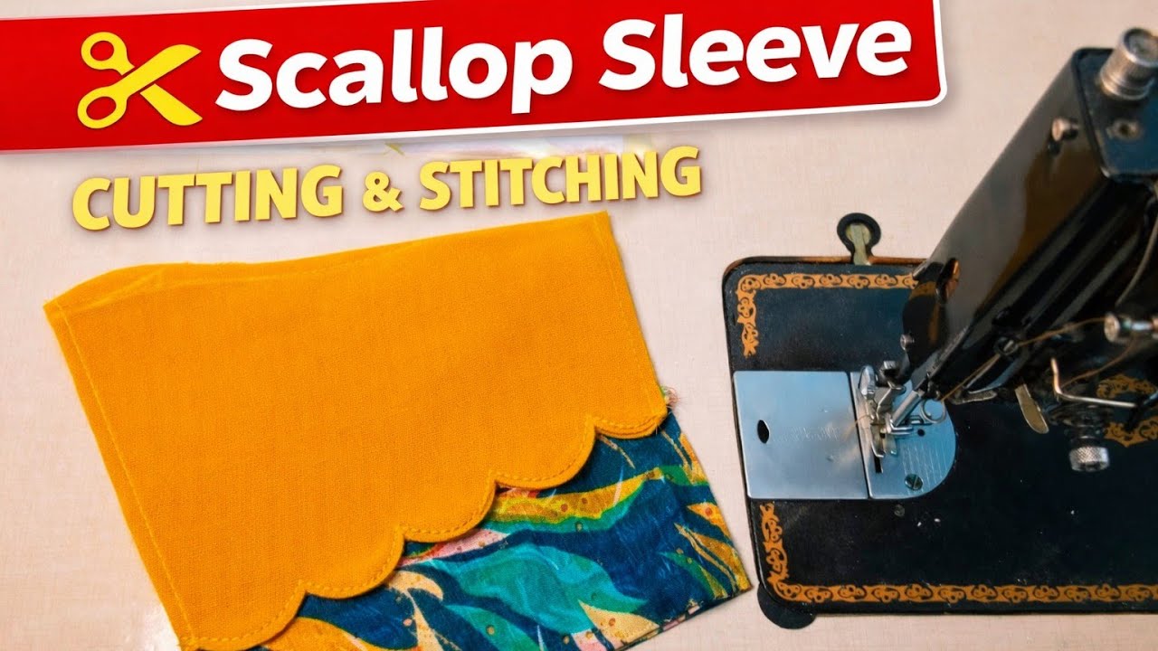 SCALLOP SLEEVE /                                        CUTTING & STITCHING 