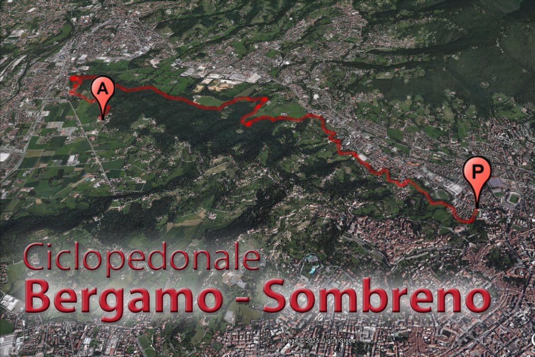 Tour virtuale 3D della pista ciclopedonale Bergamo - Sombreno (Greenway del Morla)