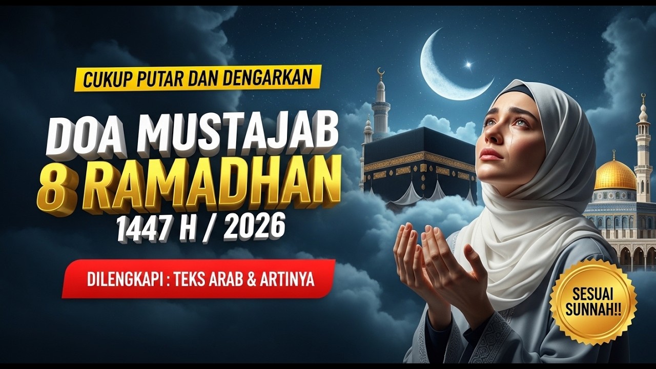 Putar Doa ini 8 Ramadhan 🌛 Segala Hajat Dikabulkan, Rezeki Mengalir Deras, Aamiin