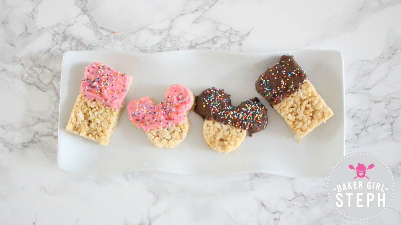 HOW TO MAKE MICKEY MOUSE RICE KRISPY TREATS || Disneyland Inspired Recipe