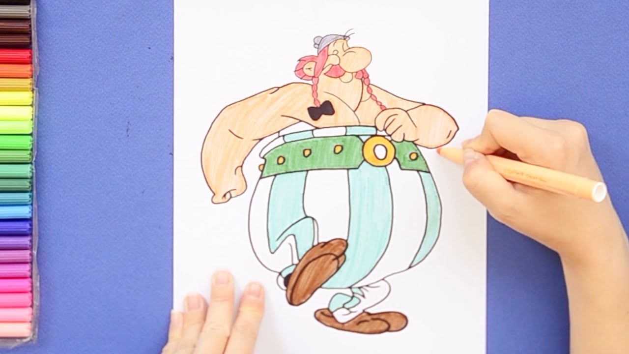 How to draw Obelix