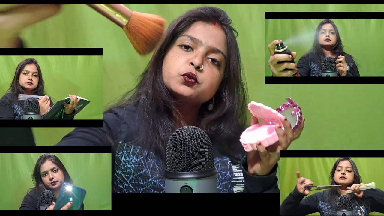 ASMR 5 Roleplay in 5 minutes ( Cranial Nerve Exam, Spa, Artist, Makeup Application, Barber )