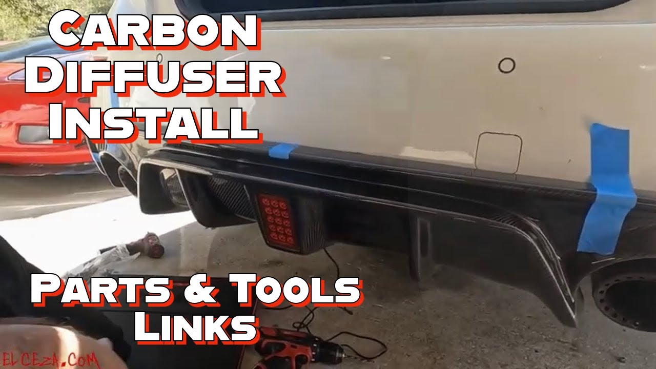 Infiniti Q50 Carbon Fiber Diffuser and Rear Emblem Install