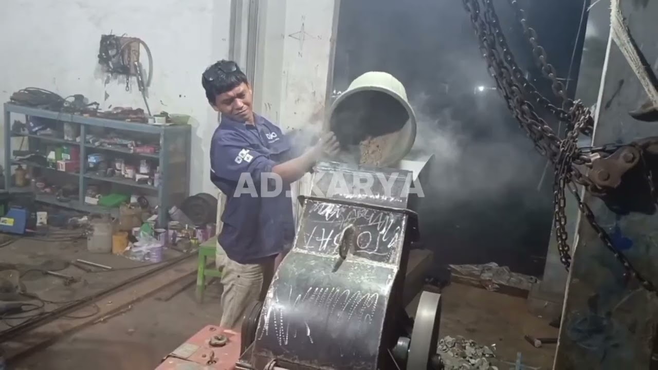 uji coba mesin penepung batu