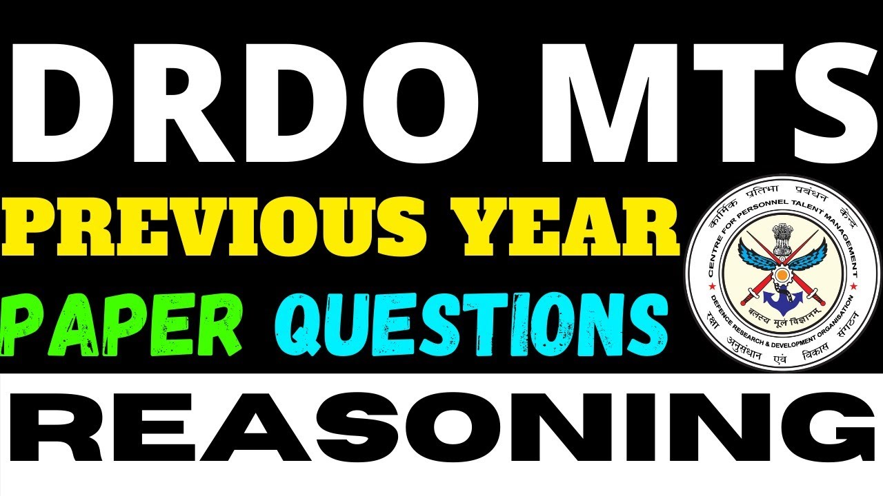 DRDO MTS 2020 | DRDO MTS REASONING PAPER | DRDO MTS REASONING PREVIOUS YEAR PAPER QUESTIONS |BSA MTS