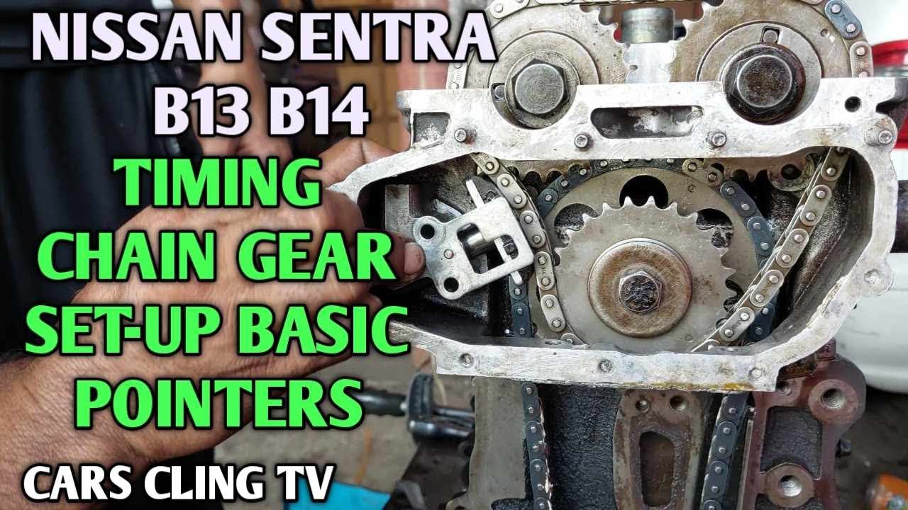 NISSAN SENTRA B13 B14 TIMING CHAIN GEAT SET UP