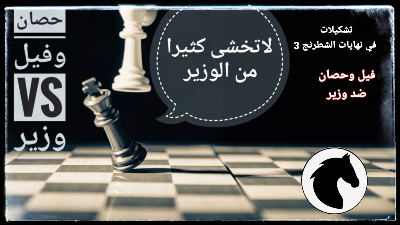 لاتخشى كثيرا من الوزير ..نهاية حصان وفيل ضد وزير.. تشكيلات في نهايات الشطرنج 3