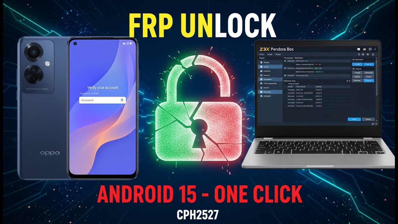 Oppo F23 5G CPH2527 FRP Unlock Android 15 | Z3X Pandora Box One Click FRP | Google Lock Remove 2026