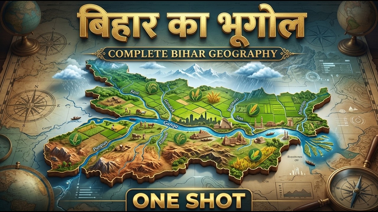 बिहार का भूगोल संपूर्ण एक क्लास में | Bihar Geography GK | All Bihar Exams