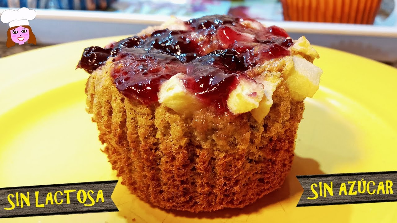 MAGDALENAS MUFFINS de AVENA sin azúcar, sin lactosa, llenos de frutas Desayuno saludable para niños!