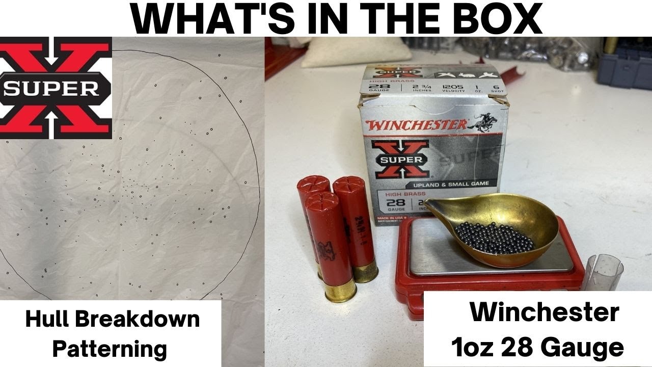 28 Gauge, Winchester Super X!!!  1oz 6 Shot.  Hull Break Down, Patterning.