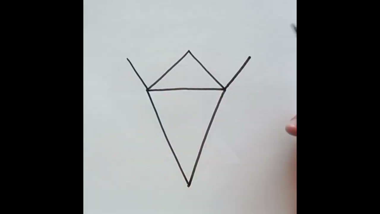 HOW TO DRAW DIAMOND WITH TRIANGLE 