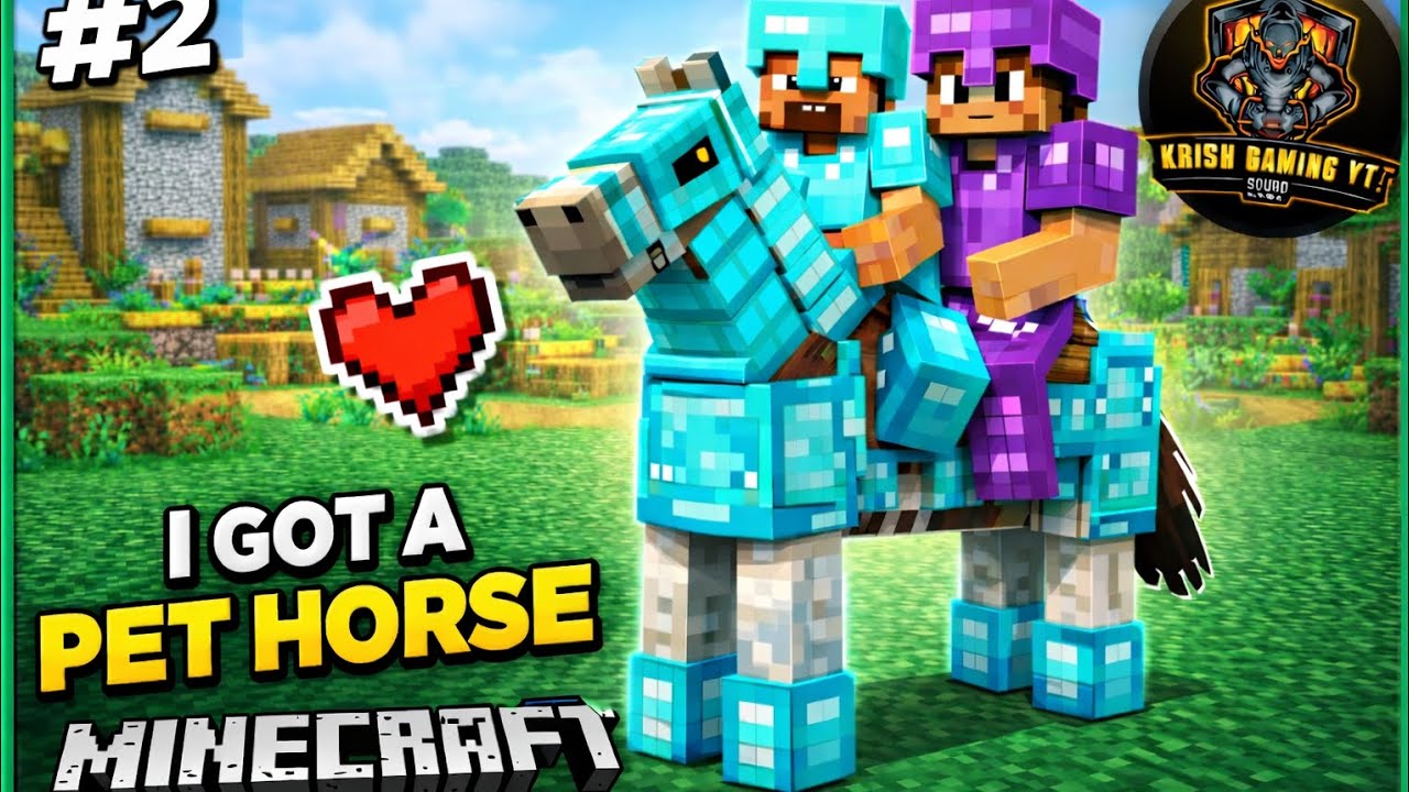 I Finally Tamed a HORSE in Minecraft! | Survival Progress #2 #krishgamingyt #minecraft 