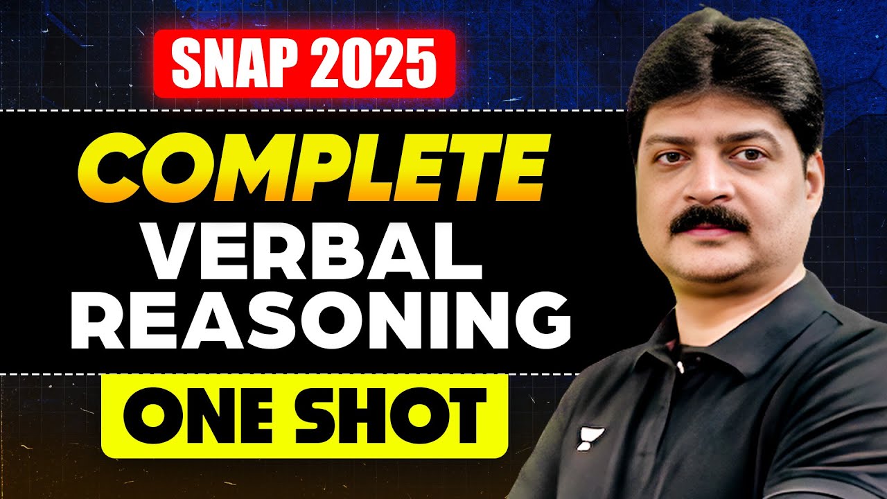 SNAP 2025 Verbal Reasoning ONE SHOT 🔥 Full Concepts + Tricks!