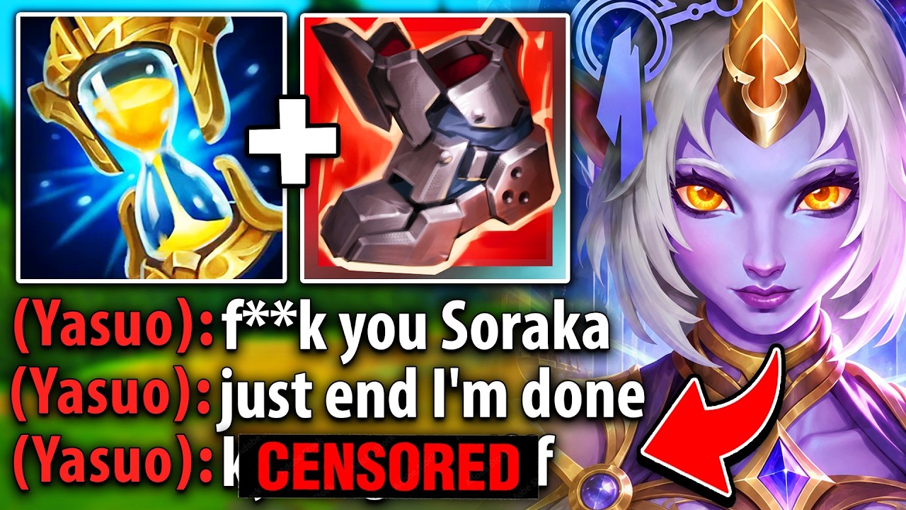 I made this Yasuo die 17 times with Soraka mid... (HE MIGHT GET BANNED)