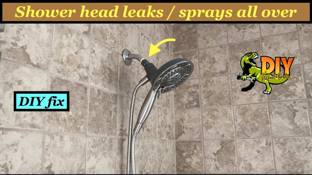 My shower head leaks spraying water - DIY fix