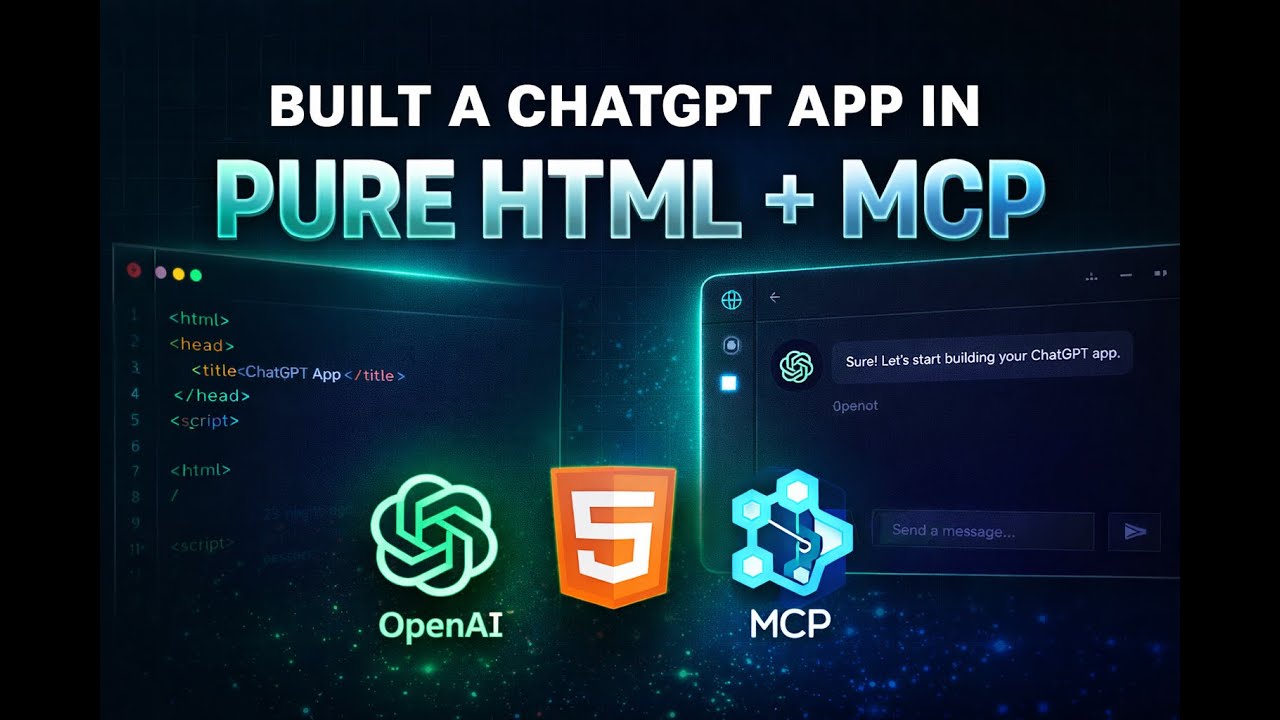 Built a ChatGPT App in Pure HTML + MCP (OpenAI Apps SDK)