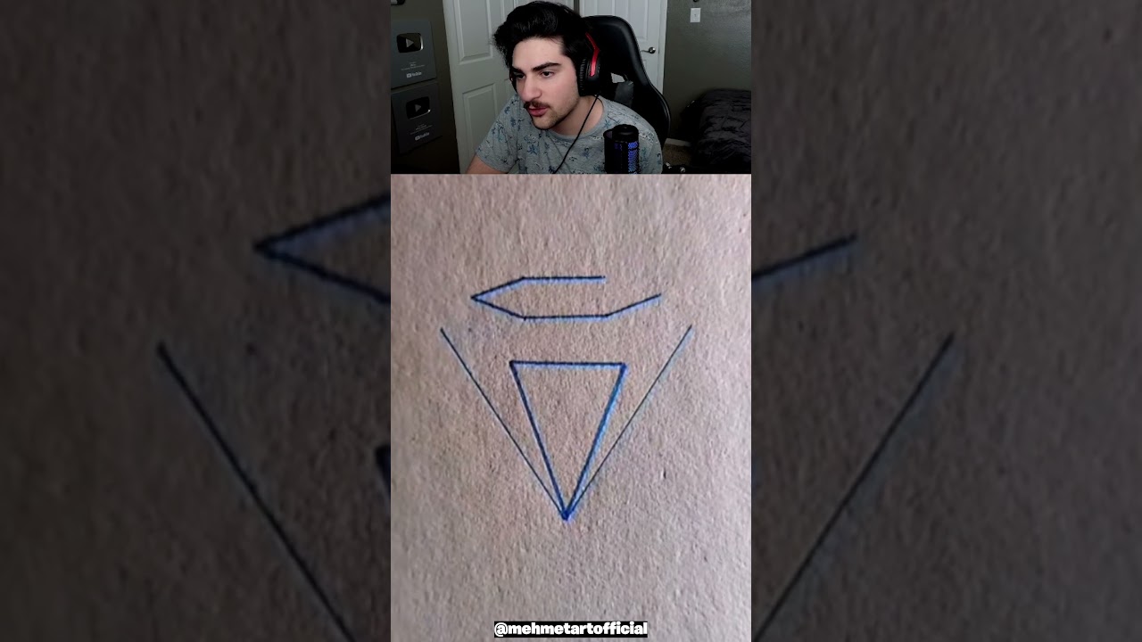 HOW TO DRAW 3D DIAMOND #shorts
