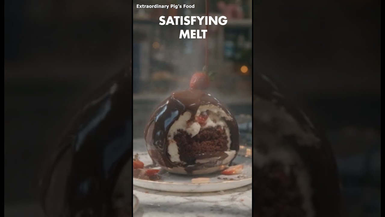 Melting the Sphere. 🍫🍓 Perfect Chocolate Pour.