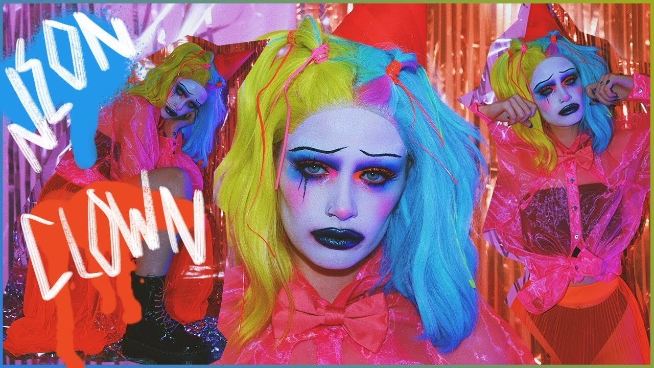 NEON SAD CLOWN Full Costume + Makeup Tutorial! ASHTOBERFEST IV