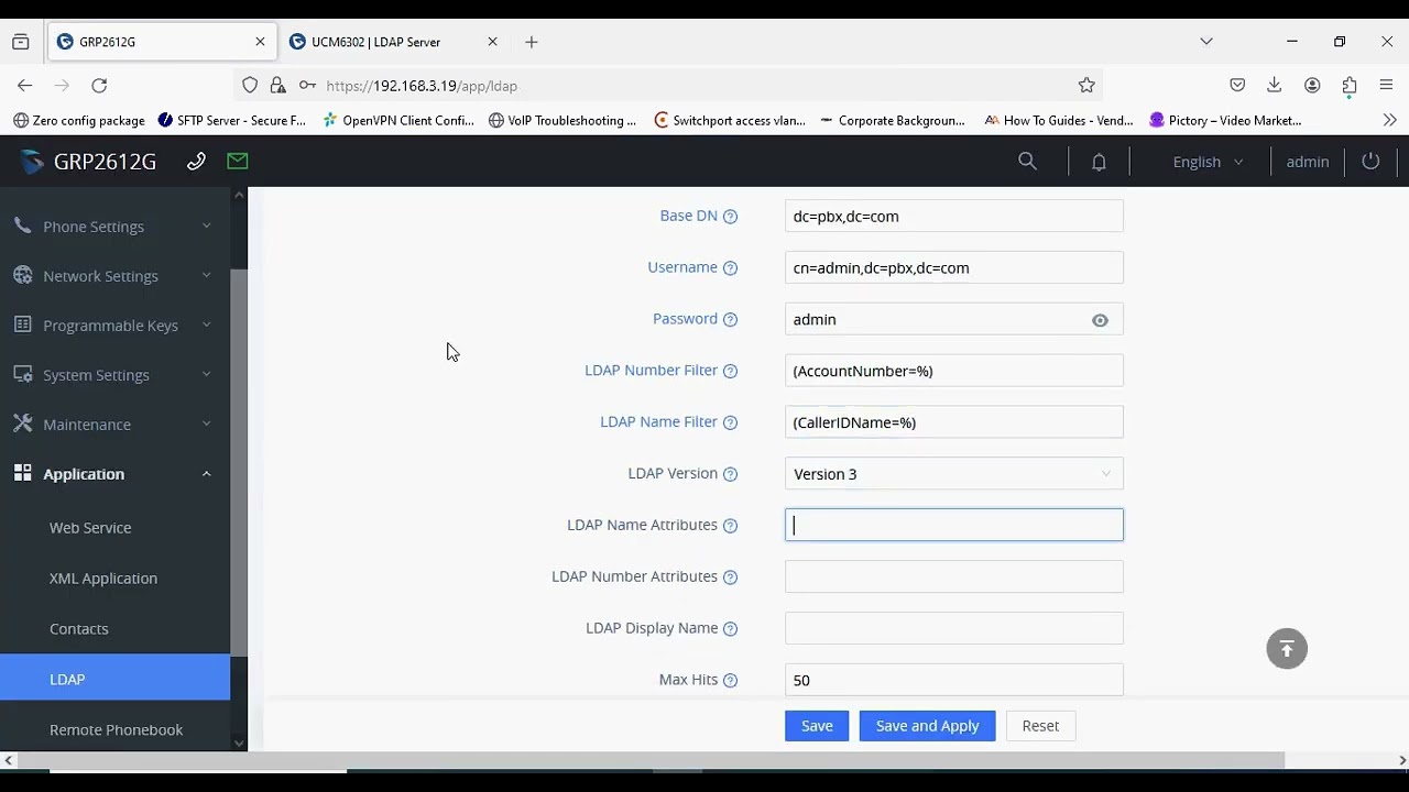 Как настроить LDAP на телефонах Grandstream GRP2612 | Пошаговое руководство