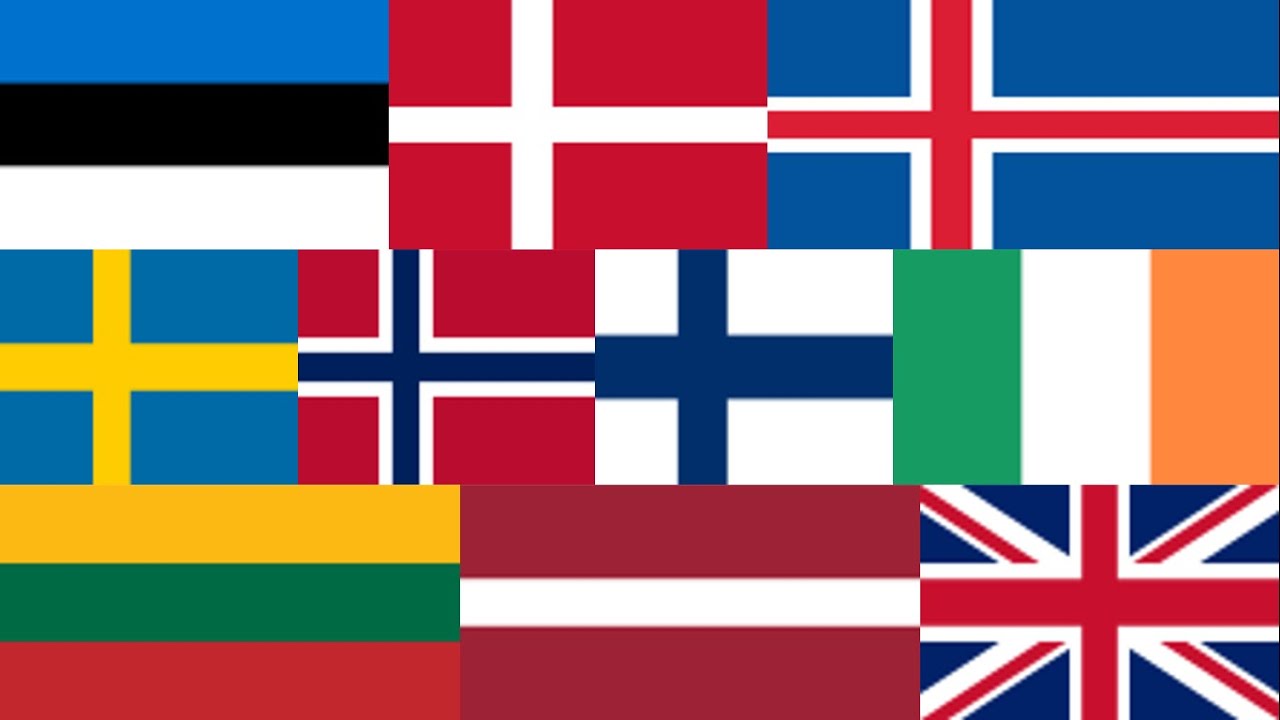 Compilation History Flag of Northern Europe Animation with kindoms and Colonials