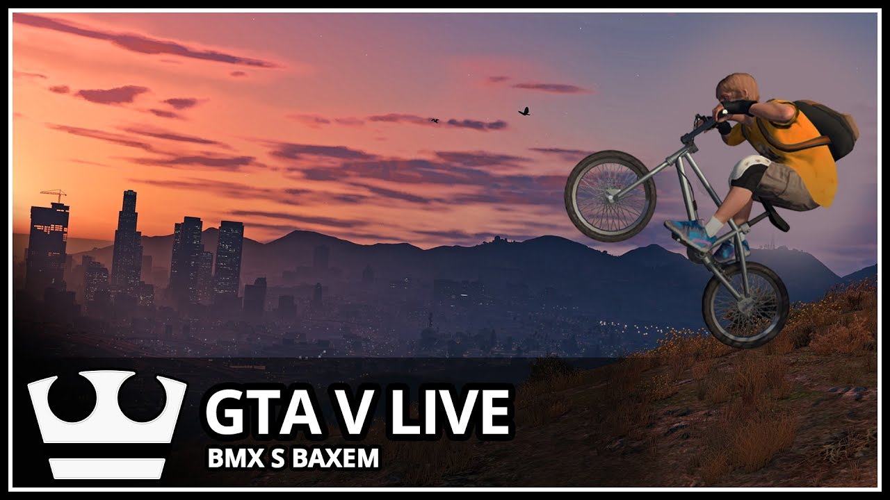 Jirka a GEJMR a Baxtrix hraje - GTA V Online - BMX s fanoušky [ LIVE ]