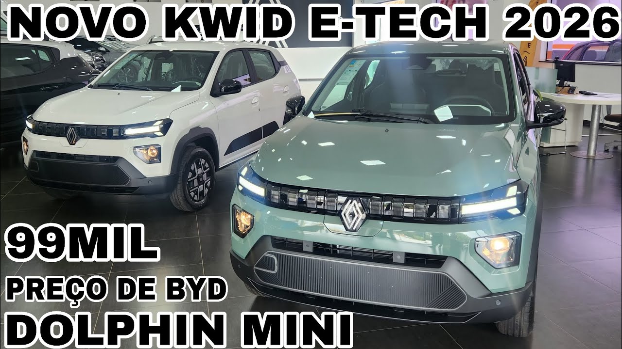 NOVO RENAULT KWID E-TECH 2026 EM DETALHES | SERÁ QUE É MELHOR QUE BYD!!!