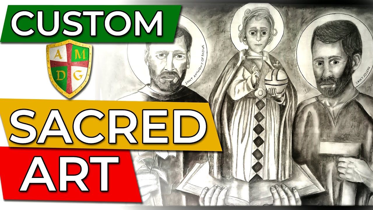 🎨 St. Joseph, St. Anthony of Padua, and Infant Jesus Sacred Art 🔴 Passionately Catholic