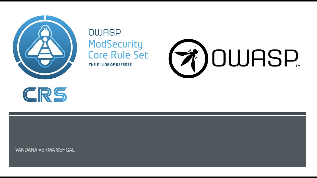 OWASP Spotlight - Project 3 - Core Rule Set (CRS) - 1st Line of Defense
