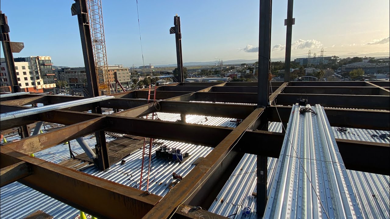 A day in the life of an ironworker apprentice:  spreading metal deck