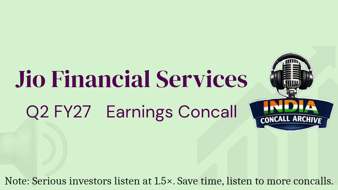 Jio Financial Services | Q2 FY27 Earnings Concall