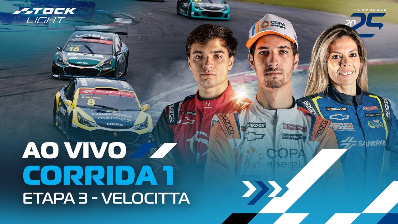 STOCK LIGHT 2025 AO VIVO | 3ª ETAPA - CORRIDA 1 | VELOCITA - MOGI GUAÇU, SP
