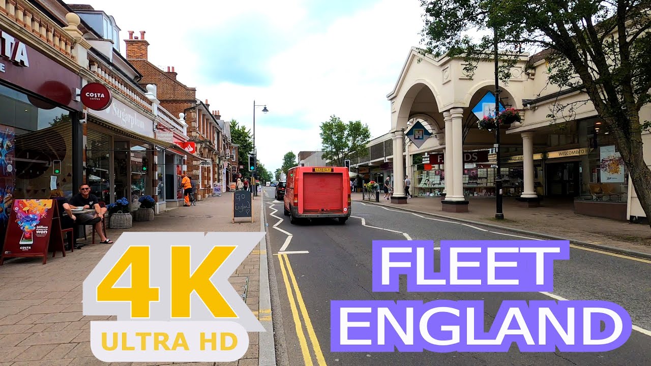 Walking tour FLEET town England (4K/60fps) || England Diary 2021 || Nayoma Rai