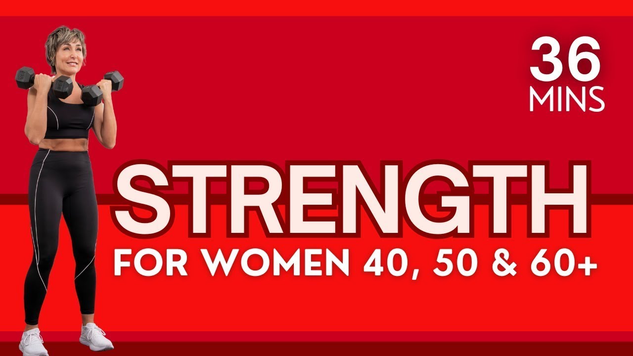 Standing Strength Workout with Dumbbells For Women Over 40 | Mat-Based Stretch