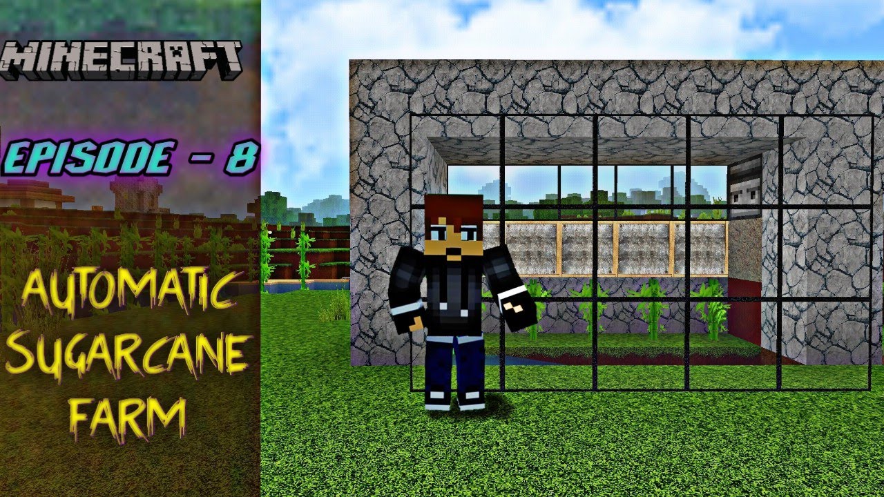 Episode -8 Making Automatic Sugarcane Farm | Minecraft | SOA SQUAD