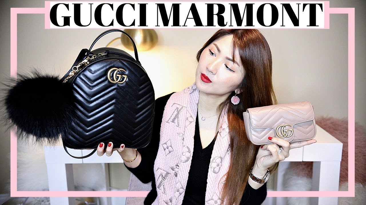 GUCCI MARMONT BACKPACK + SUPER MINI ❤️ MINI REVIEW, WIMB, FIRST IMPRESSIONS...| CHARIS