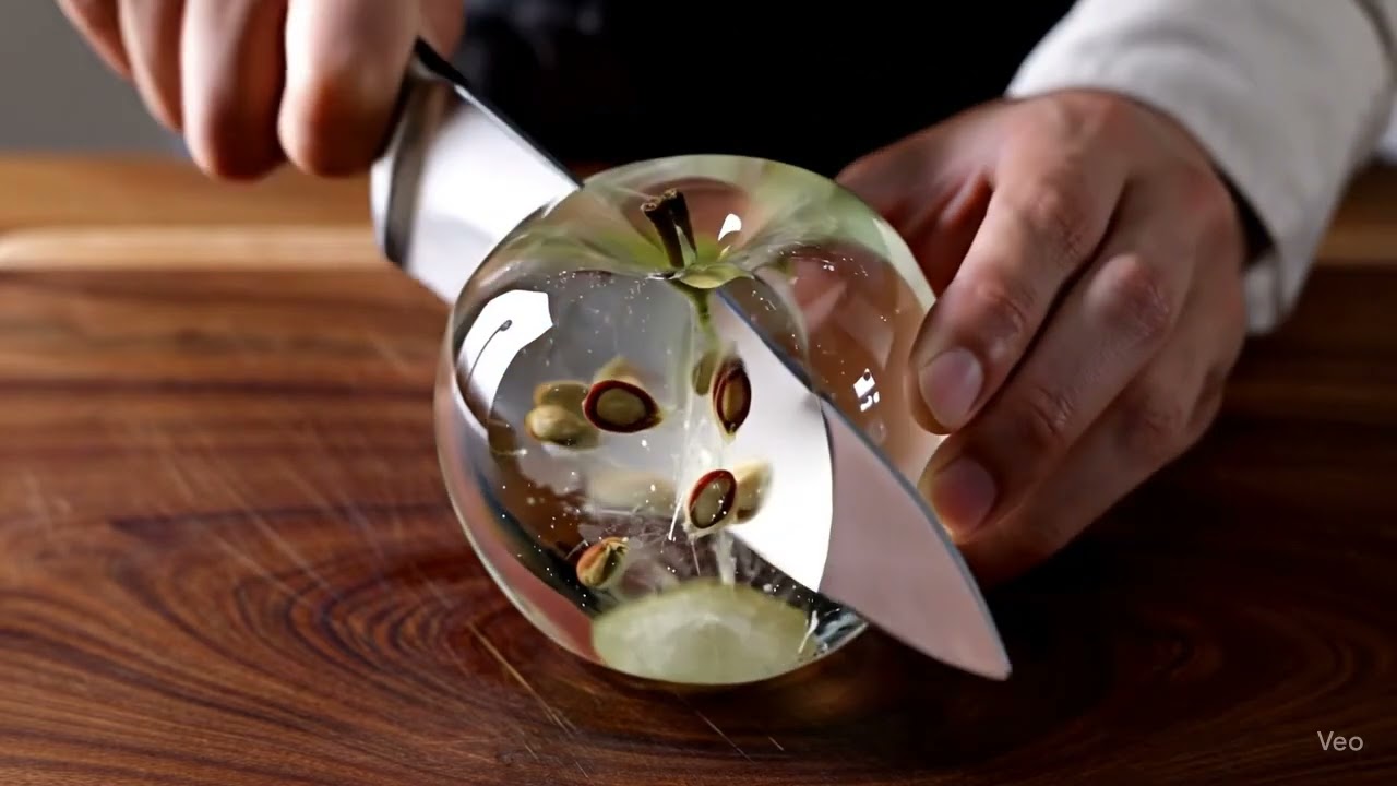 ✨ Like slicing through frozen time&hellip;The sound. The texture. The calm.Crystal apple ASMR 🍏