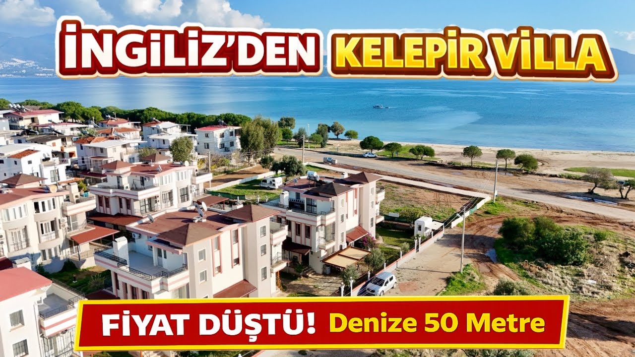 Fiyat D&uuml;şt&uuml; İngilizden Satılık Kelepir Villa Denize 50 Adım Didim (D-46)