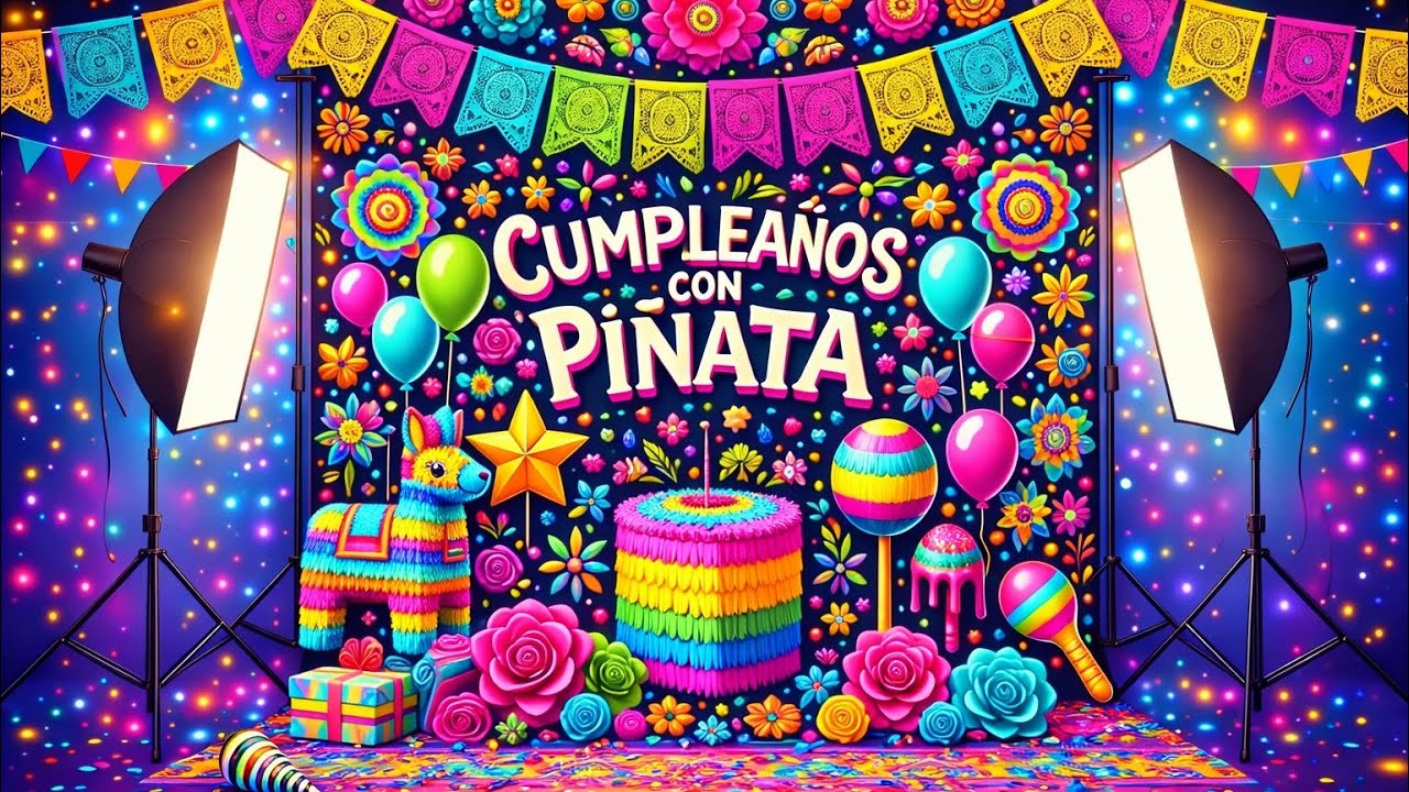 Feliz Cumpleaños con Piñatas  Fiesta Divertida para Celebrar y Sonreír