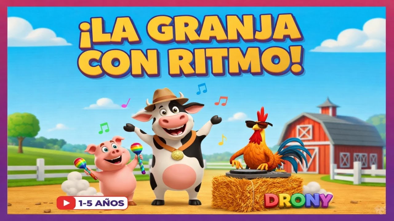 Canción para Cantar en la Granja 🎶 | 🐮 La Granja Baila | Canción Infantil con sonidos de animales.