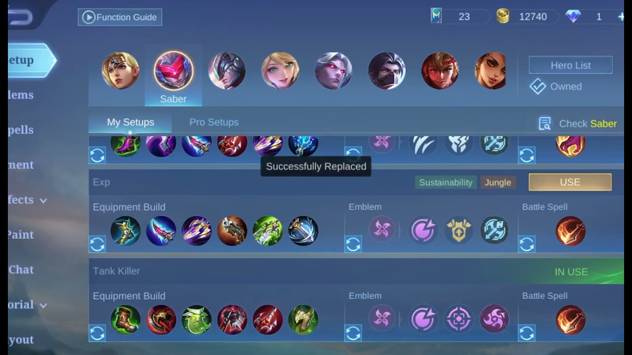 Saber ultimate EXP HP regen build 2024.#MobileLegendsBangBang #Saberbuild #Sabermlbb