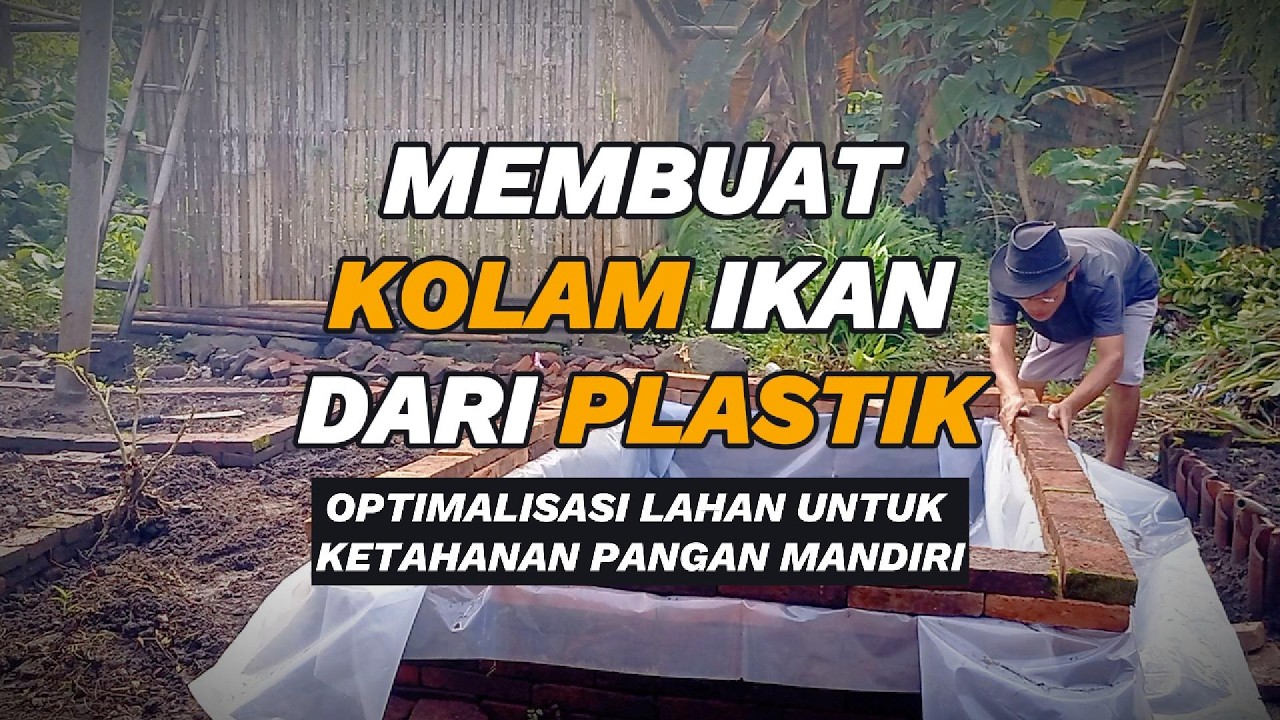 Cara Membuat Kolam Ikan dari Plastik UV #kolamikan #kolamplastik #pekaranganrumah
