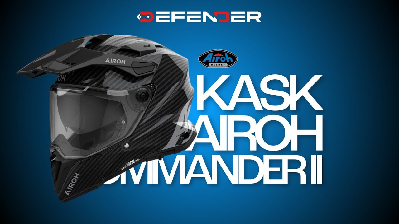 Już jest Airoh FULL CARBON 6K!  Lekki kask dualsport AIROH COMMANDER 2 Carbon