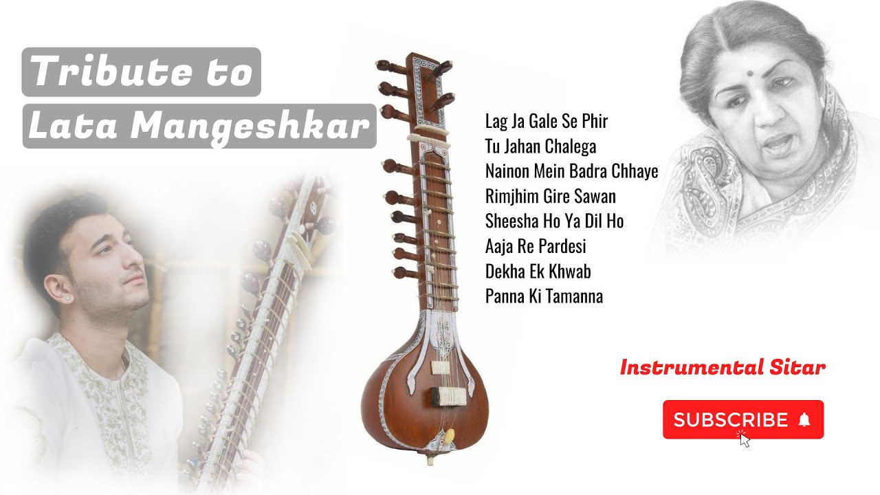 Best of Lata Mangeshkar | Sitar Tribute #RishabRikhiramSharma #latamangeshkar