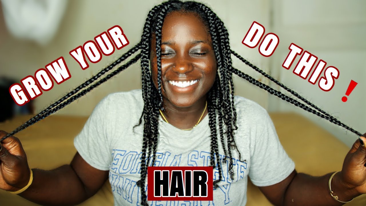 DO THIS HAIRSTYLE FOR GROWTH AND LENGTH RETENTION! Mini/medium box braids on Natural Hair